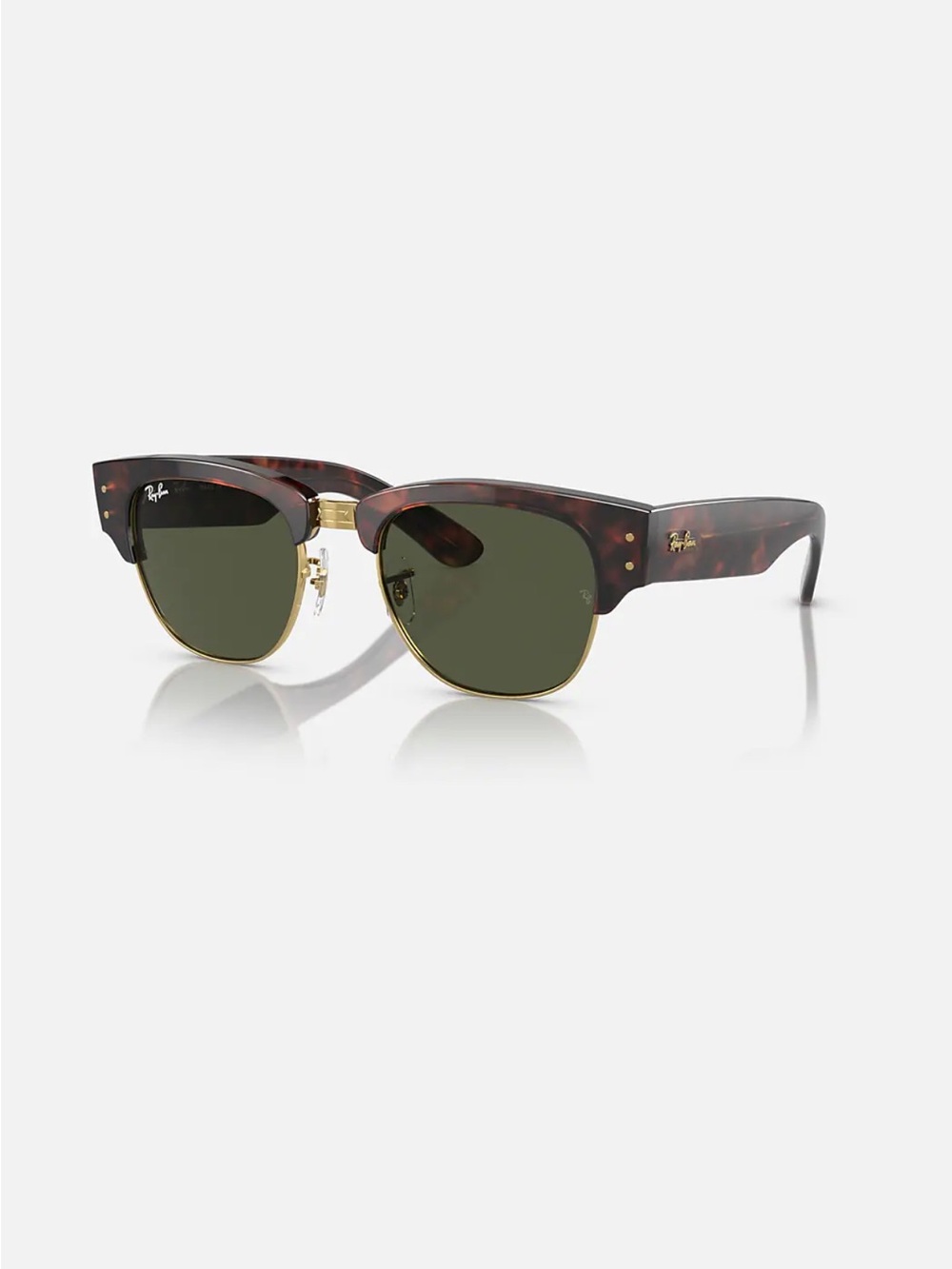 Ray-Ban Mega clubmaster Tortoiseshell and Gold  with Green Lenses